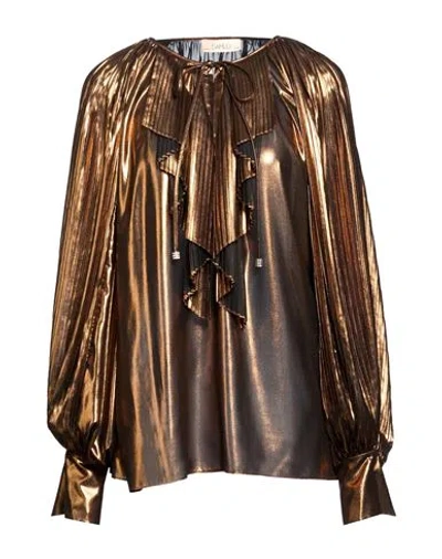 Dahlo Woman Top Bronze Size 14 Polyester In Multi