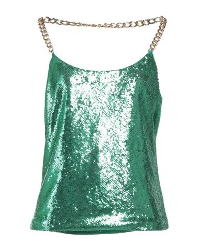 Dahlo Woman Top Emerald Green Size 6 Polyester