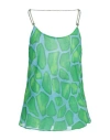 Dahlo Woman Top Green Size 8 Viscose, Silk