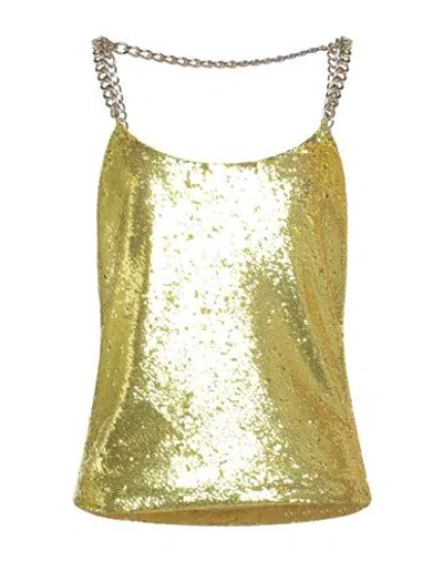 Dahlo Woman Top Yellow Size 4 Polyester