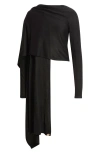 Dai Moda Cat Wrap Sweater Shawl In Black