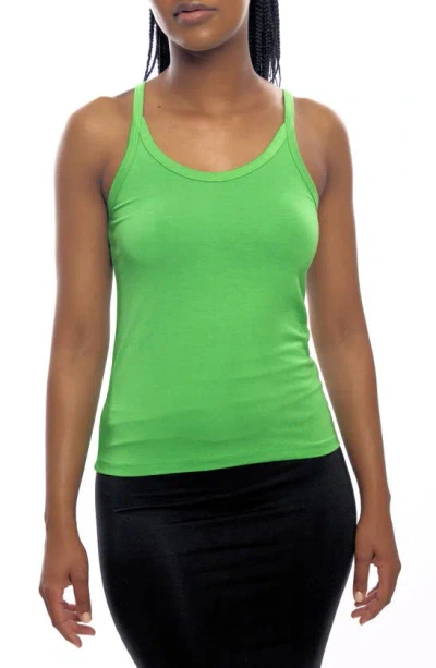 Dai Moda Jersey Tank In Green