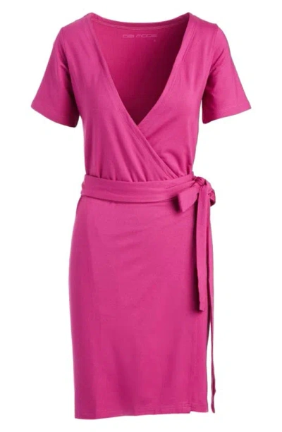Dai Moda Jersey Wrap Dress In Pink