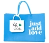 Dai Moda Oversized All Love Beach Tote In Blue