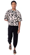 Dai Moda Qr Code Cropped Boxed T-shirt In Black