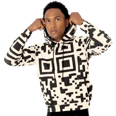 Dai Moda Qr Code Hoodie In Black