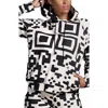 Dai Moda Qr Code Print Modal Blend Hoodie In White