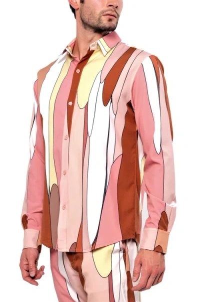 Dai Moda Retro Drip Long Sleeve Shirt