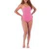 Dai Moda Tammy  One Piece Tummy Control Swimsuit In Pink