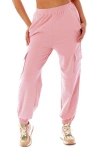 Dai Moda Unisex Cargo Joggers In Pink