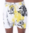 Dai Moda Unity Print Pull On Shorts In White