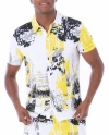 Dai Moda Unity Short Sleeve Button Up In Multi