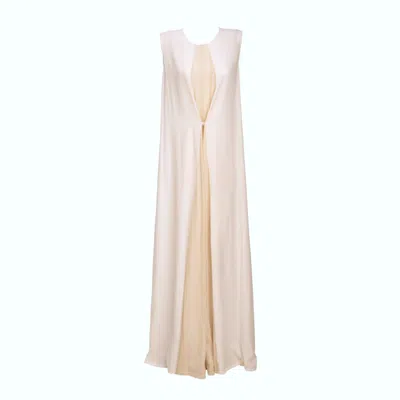 Daidallo Women's Neutrals Chaos Dress Ecru In Beige