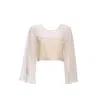 Daidallo Women's Neutrals Nemesis Top Ecru In Beige
