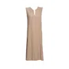 Daidallo Women's Neutrals Nyx Long Top Beige In Beige
