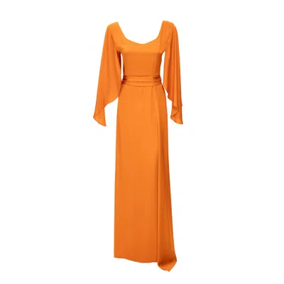 Daidallo Women's Yellow / Orange Erebus Dress Orange In Yellow/orange