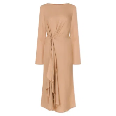 Daige Women's Neutrals Georgia Midi Dress - Champagne In White