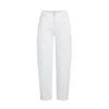 Daily Blue Adriano Goldshmied Ag Mantra Wide Leg Barrel Jeans In White