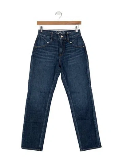 Pre-owned Daily Blue High-rise Straight Leg Jeans In Blue