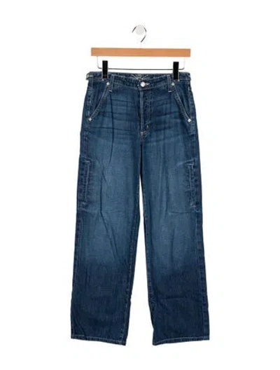 Pre-owned Daily Blue Mid-rise Wide Leg Jeans In Blue
