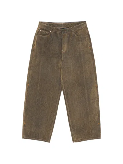 Daily Paper Acid-wash Jeans In Brown