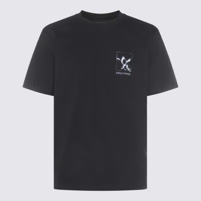 Daily Paper Black Cotton T-shirt In Blue