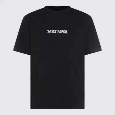 Daily Paper Black Cotton T-shirt In Blue