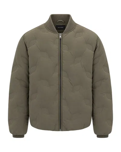Daily Paper Bomber Imbottito Onde Stone Gray In Green
