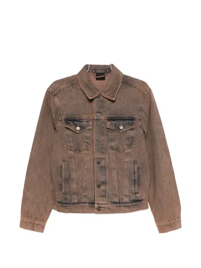 Daily Paper Bomi Pocket Denim Jacket In Brown