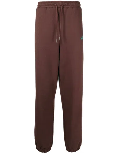 Daily Paper Logo Print Track Pants In Braun