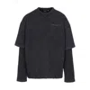 Daily Paper T-shirt A Maniche Lunghe Layered Black In Gray