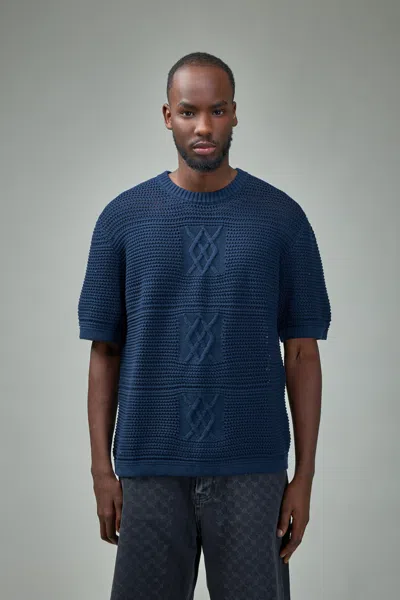 Daily Paper Croche T-shirt In Blue