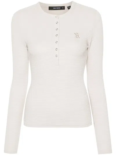 Daily Paper Denise Striped T-shirt In Neutrals