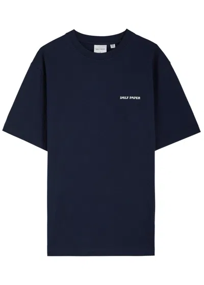 Daily Paper Dias Logo Cotton T-shirt In Blue