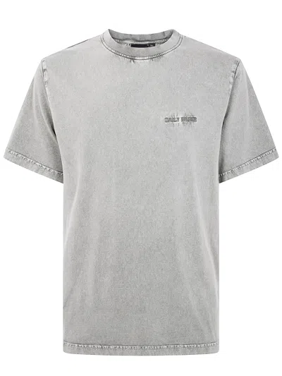 Daily Paper Logo-embroidered T-shirt In Gray