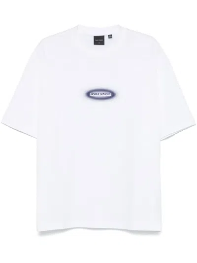 Daily Paper T-shirt Mit Gepunktetem Logo In White