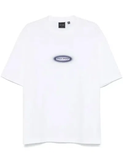 Daily Paper T-shirt Mit Gepunktetem Logo In White
