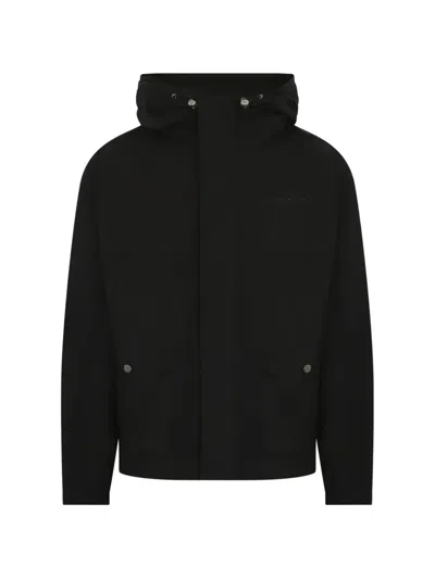 Daily Paper Drawstring-hood Jacket In Black