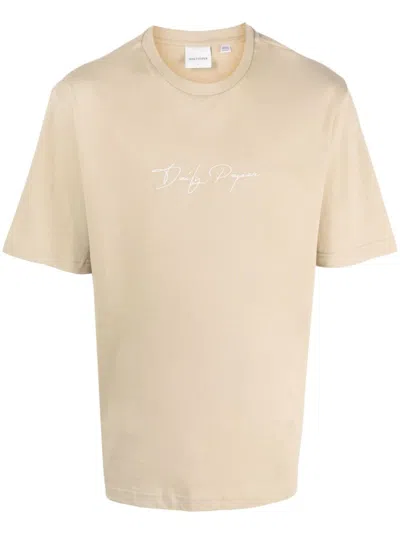 Daily Paper Embroidered Logo T-shirt In Beige