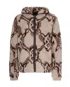Daily Paper Relaxed Fit Fleece Sweatshirt With Abstract Pattern And Hood In Brown