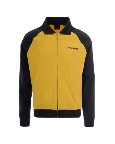 Daily Paper Dias Stacked Colour Blocking Track Jacket In Yellow