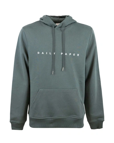 Daily Paper Sweatshirt With Hood And Logo In Chic Green