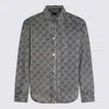 Daily Paper Dark Grey Blue Cotton Denim Jacket In Blue