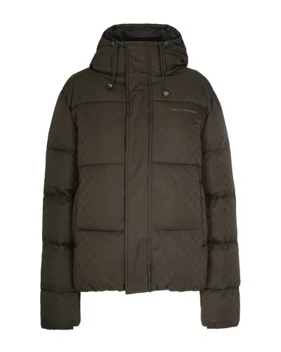 Daily Paper Giubbino Monogram Short Puffer Rosin Green