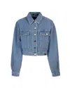 Daily Paper Giubbino Light Blue Relaxed Denim In Blue