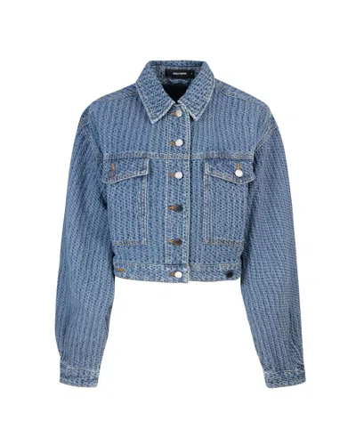 Daily Paper Giubbino Light Blue Relaxed Denim