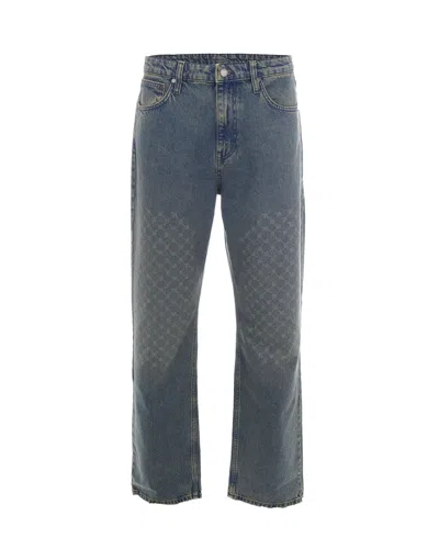 Daily Paper Jeans Faded Monogram Amba Blue