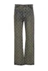 Daily Paper Shield Laser Washed Jeans In Green