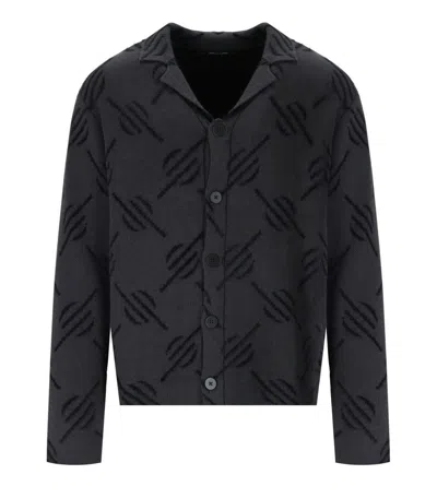 DAILY PAPER DAILY PAPER KIRABO MONOGRAM DARK GREY CARDIGAN
