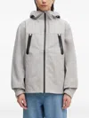 Daily Paper Kunle Hooded Zip-front Jacket In Gray